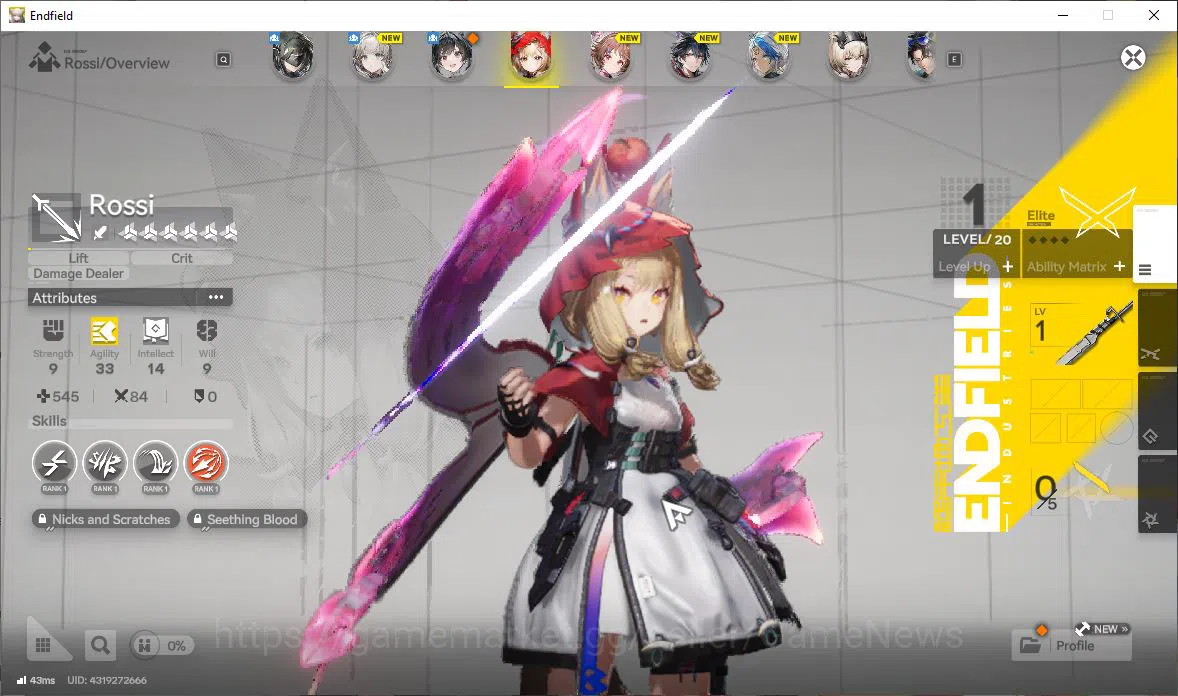 Arknights: Endfield Accounts ASIA|Lv2|Fresh Starter|SSR2(1Limit)+2(*6WP)|Rossi, image 12