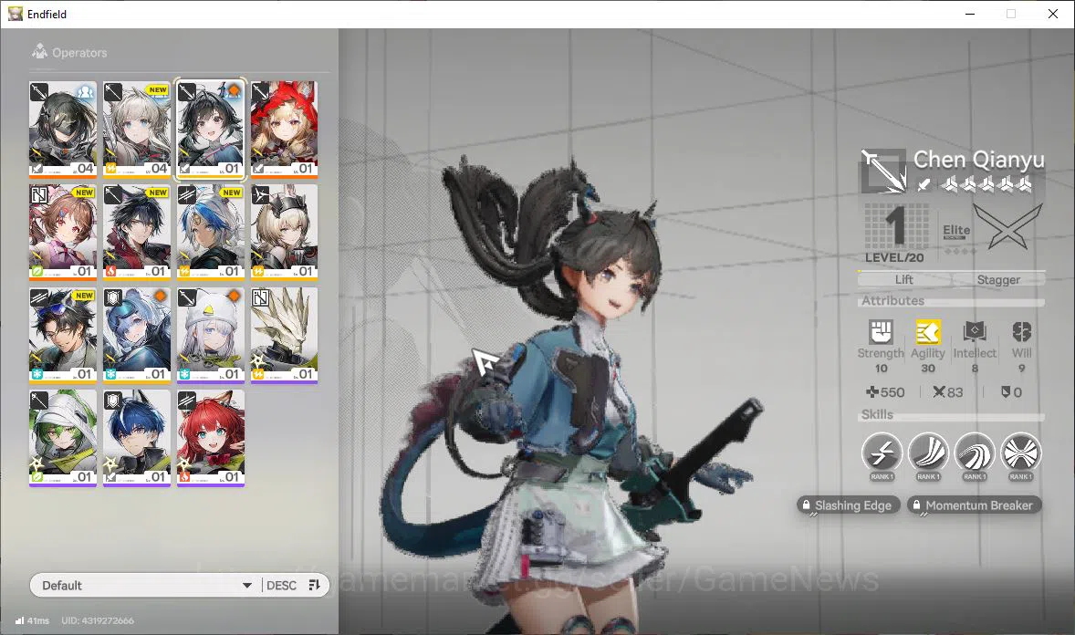 Arknights: Endfield Accounts ASIA|Lv2|Fresh Starter|SSR2(1Limit)+2(*6WP)|Rossi, image 13