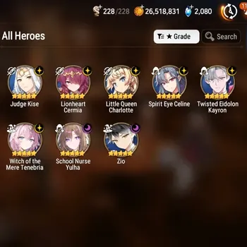 Epic Seven Accounts High-End Global UnVerif|NewEra| 8 ML(Zio,School Nurse Yulha,WoT Tenebria)+HARU+Art,UP Politis,A
