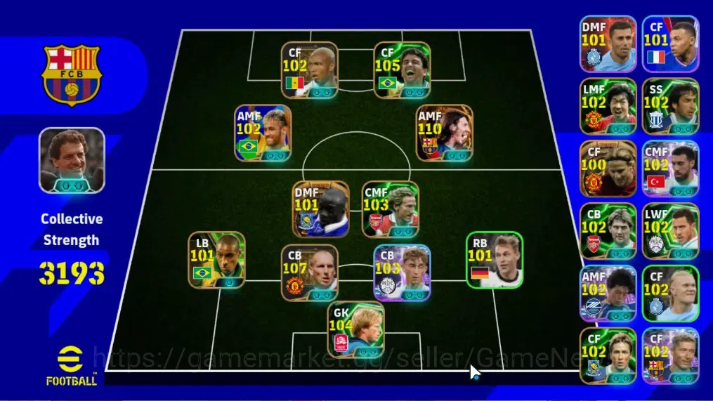 eFootball Accounts Android|BigTime Messi FC Barca18Apr'07,Makelele,Fo image 1