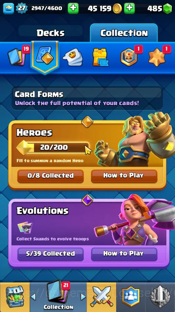 Clash Royale Accounts Midgame Lvl 27|Trophy 7586|KTL 10|Limited Skin|Card 98| 5 EVO 4 Champ 11 Legendary 25 Epic,29 Rare,29 5