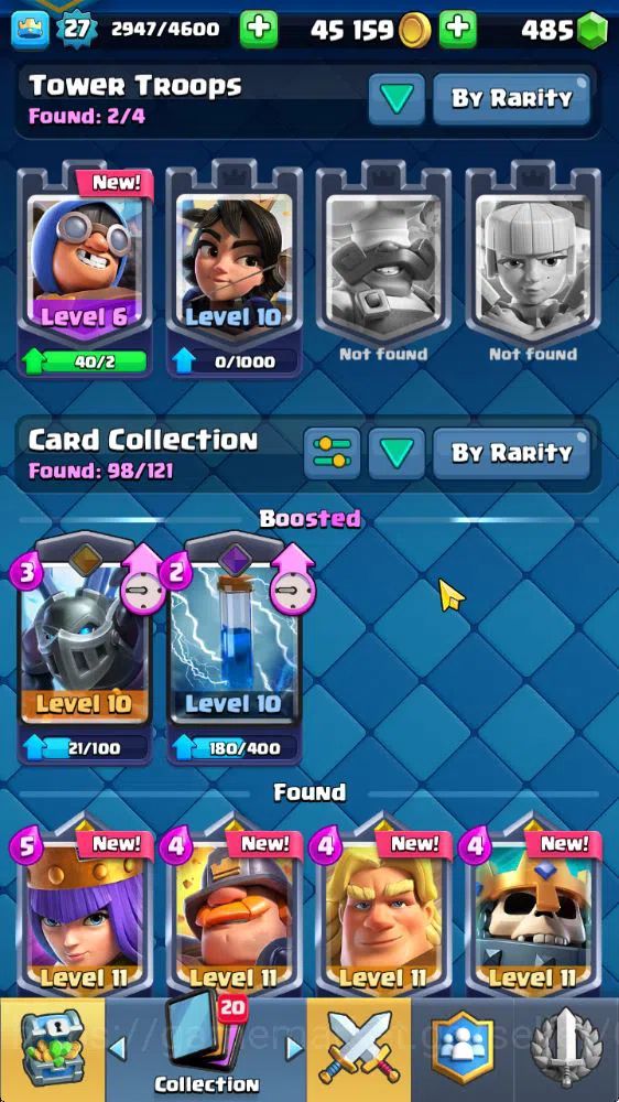 Clash Royale Accounts Midgame Lvl 27|Trophy 7586|KTL 10|Limited Skin|Card 98| 5 EVO 4 Champ 11 Legendary 25 Epic,29 Rare,29 11