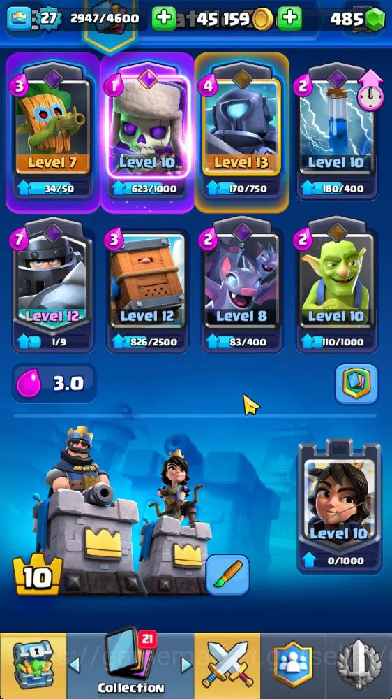 Clash Royale Accounts Midgame Lvl 27|Trophy 7586|KTL 10|Limited Skin|Card 98| 5 EVO 4 Champ 11 Legendary 25 Epic,29 Rare,29 4