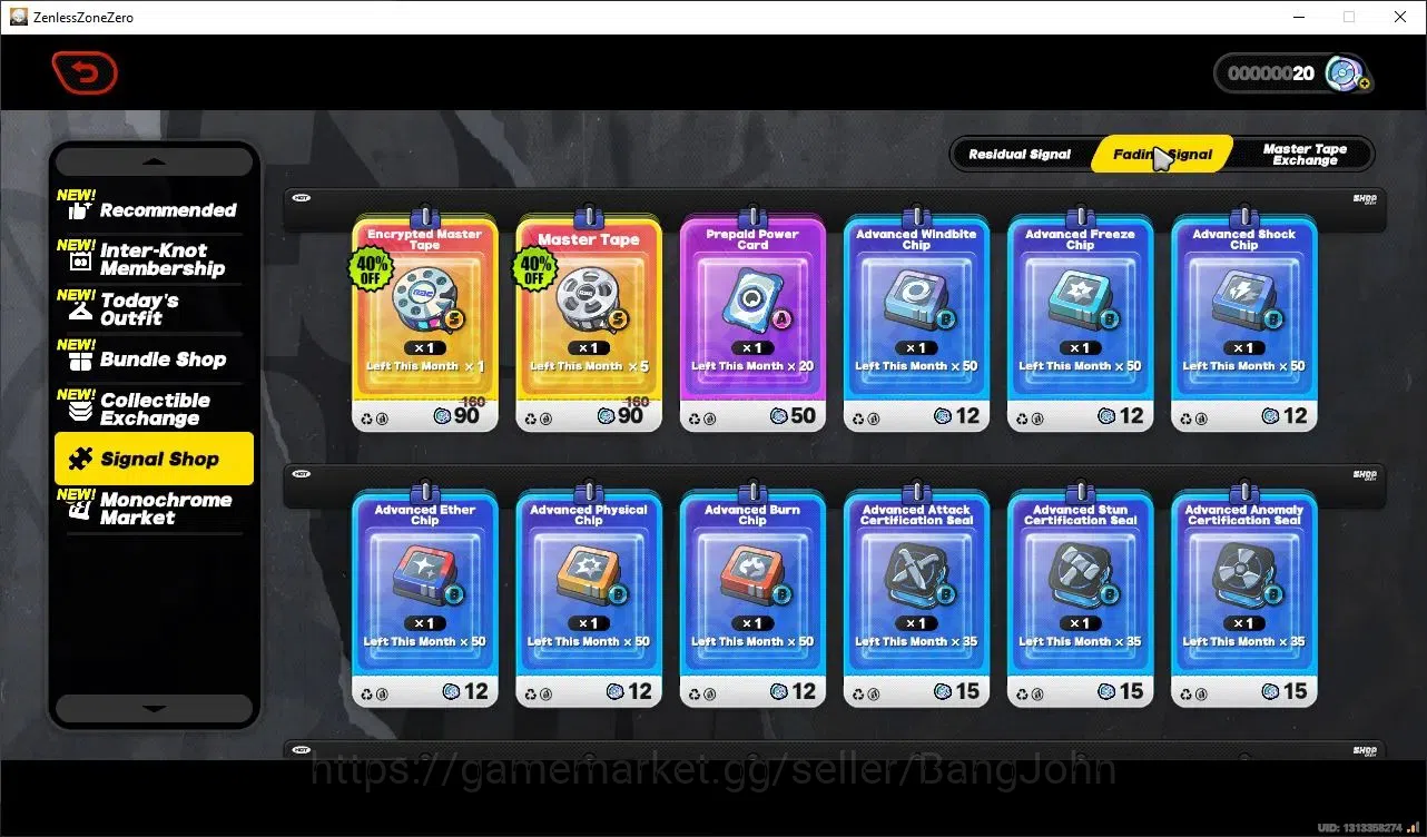 Zenless Zone Zero Accounts Starter Asia | Lv 06 | Velina Limited Lv 1, Anby Lv 10, 8 A-Class Lv 1| 30 Poly | TakeMail Check 6