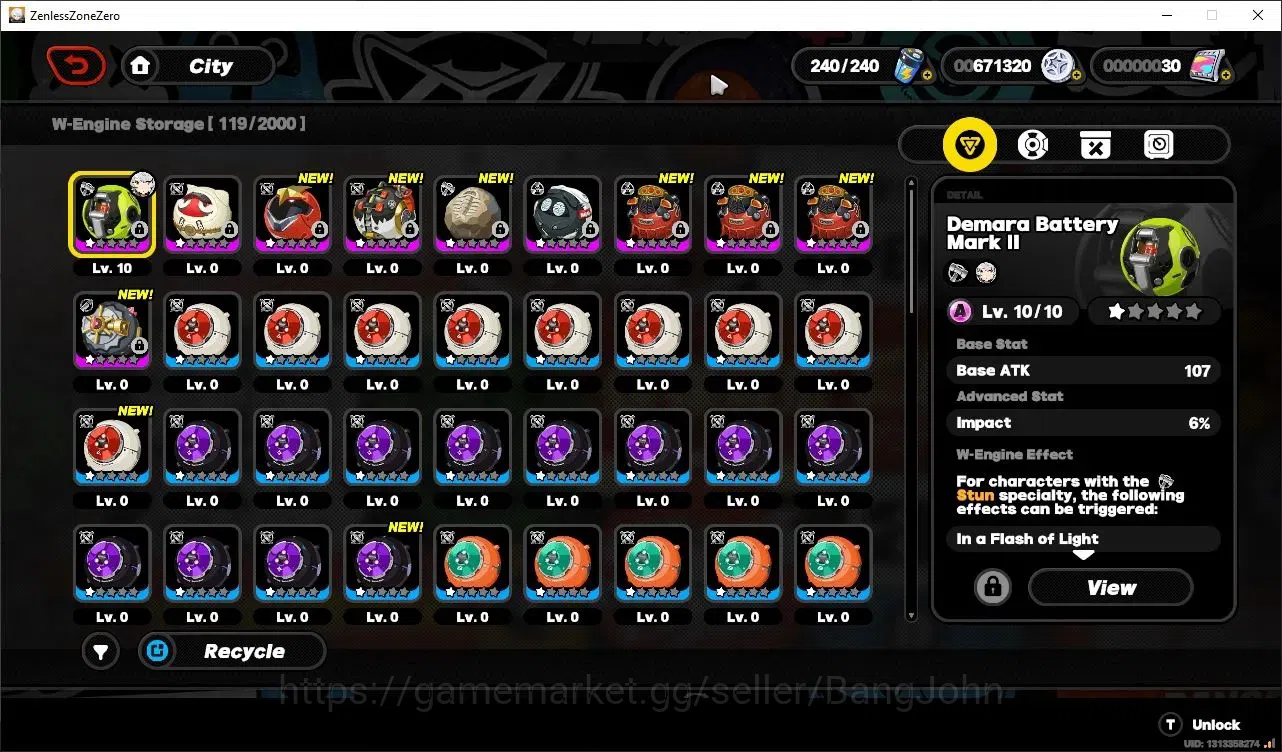 Zenless Zone Zero Accounts Starter Asia | Lv 06 | Velina Limited Lv 1, Anby Lv 10, 8 A-Class Lv 1| 30 Poly | TakeMail Check 8
