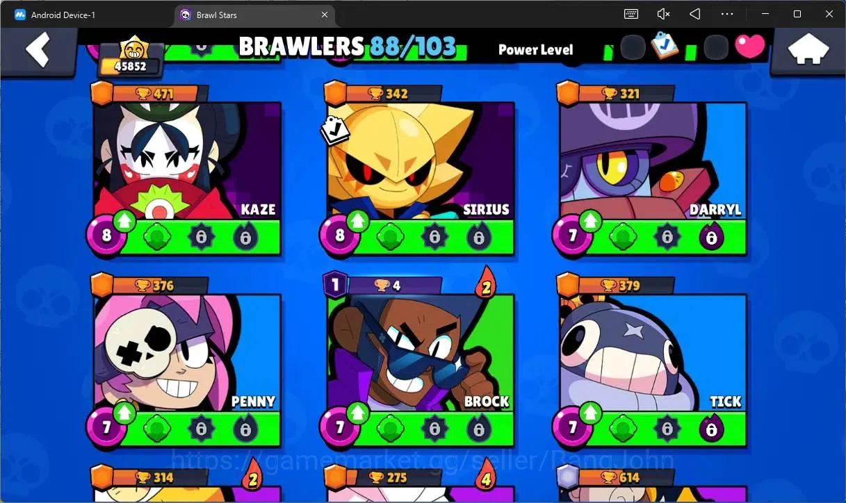 Brawl Stars Accounts Global |45852 Trophhy|88 Brawler|21 Max Hypercharg image 13