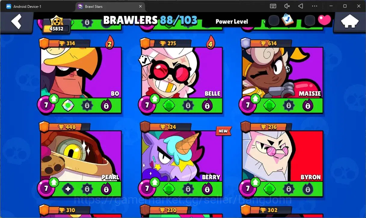 Brawl Stars Accounts Global |45852 Trophhy|88 Brawler|21 Max Hypercharg image 14
