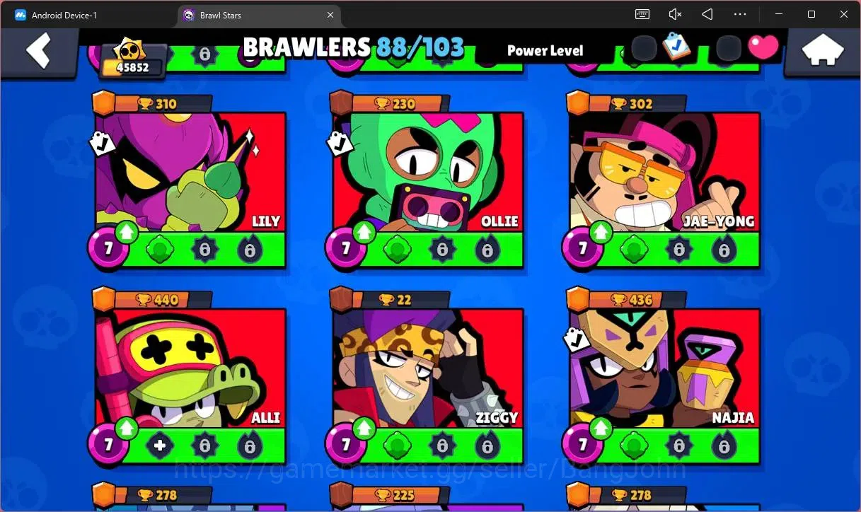 Brawl Stars Accounts Global |45852 Trophhy|88 Brawler|21 Max Hypercharg image 15