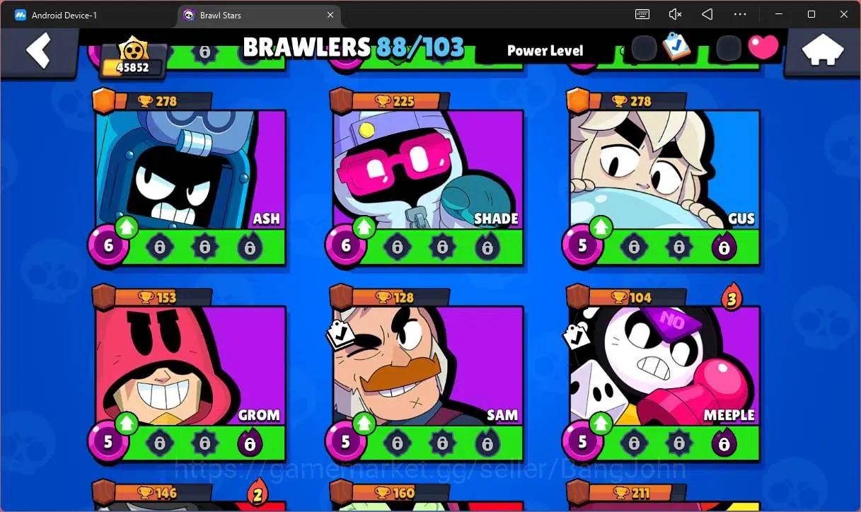 Brawl Stars Accounts Global |45852 Trophhy|88 Brawler|21 Max Hypercharg image 16