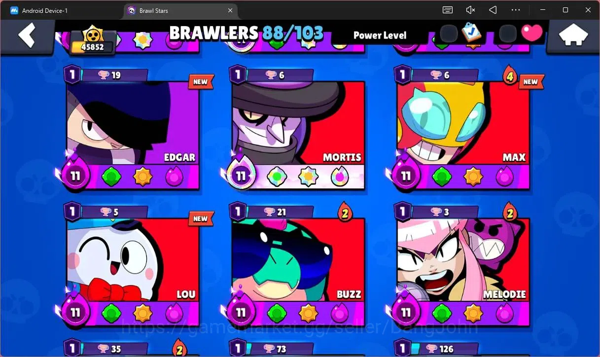 Brawl Stars Accounts Global |45852 Trophhy|88 Brawler|21 Max Hypercharg image 7