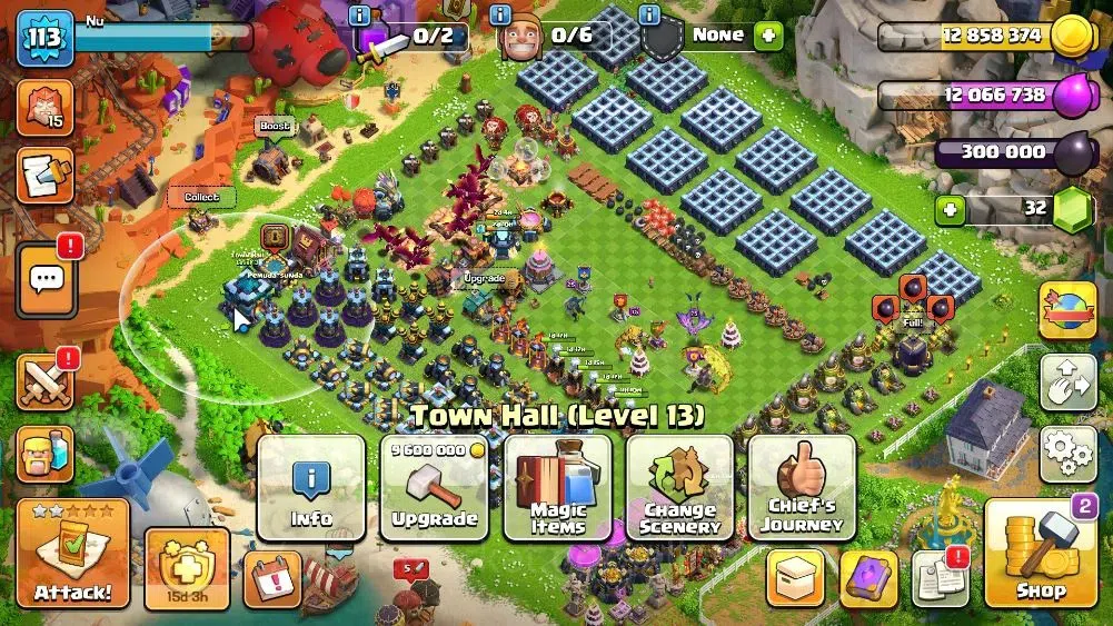 Clash of Clans Accounts High-End LV 113|TH 13-BH 8|HH 7|Limited Skin|BK 55,AQ 58,MP 37,GW 39,RC 19|BM 11|Anime Fury 1