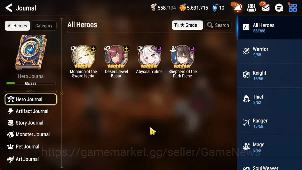 Epic Seven Accounts Starter GLOBAL UnVerif|NewEra|4 ML(Shepherd Dark Diane,Monarch Iseria,etc)+Estelle,TA Coli,Etc|4,7K 1