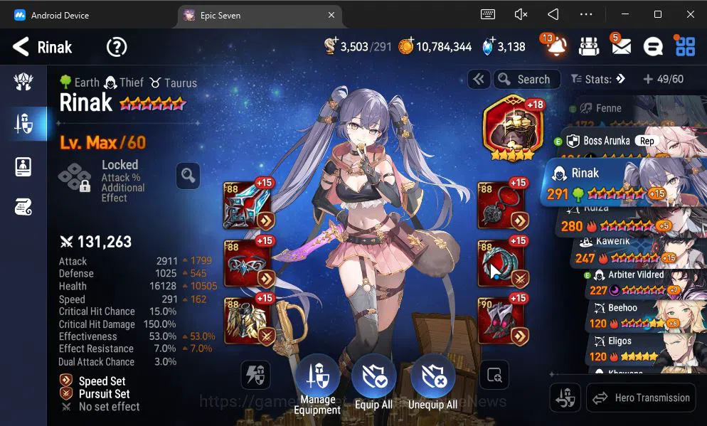 Epic Seven Accounts GLOBAL UNVERIF|6 ML(BArunka,Har Setti,TE kayron,Et image 3