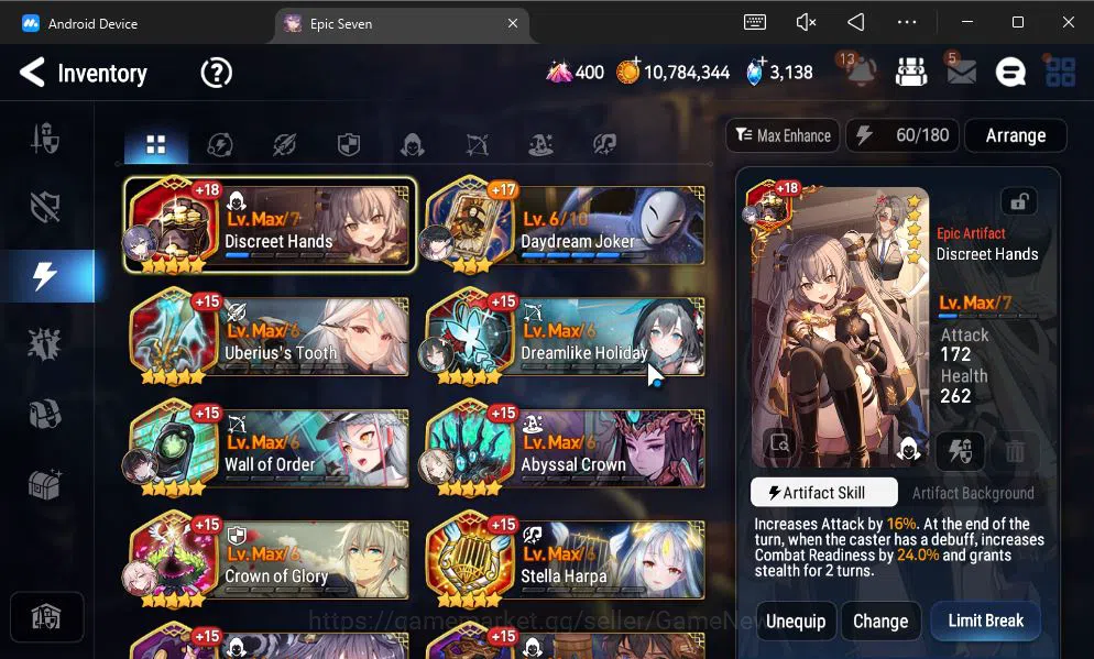 Epic Seven Accounts GLOBAL UNVERIF|6 ML(BArunka,Har Setti,TE kayron,Et image 9