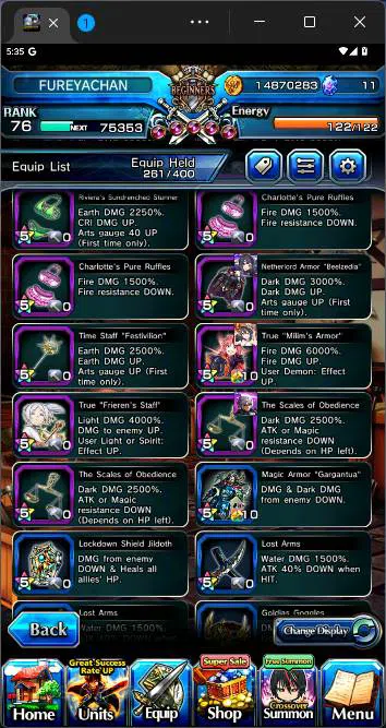 Grand Summoners Accounts Others GLOBAL|15 Ascend|Chloe,SummerMiyu,Milim,Shuna,Kenshin Himura,etc|Take mail|check SS|GS129B 5