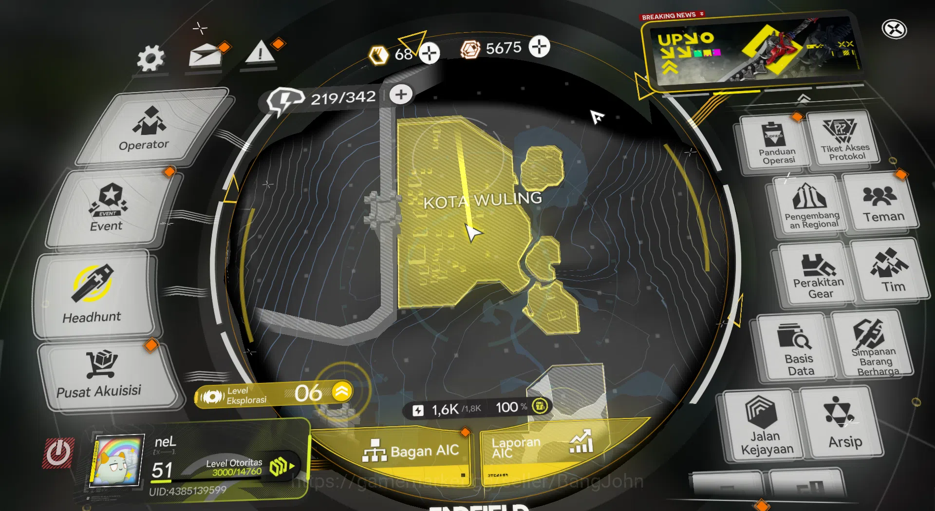 ASIA | Level 51 | 1 Limit+1 Sign | Rossi Sign | MC Male | 10K Oberyl, 6K Arsenal | AKE299 | AKE299B Arknights: Endfield Accounts ASIA | Level 51 | 1 Limit+1 Sign | Rossi Sign | MC image 1
