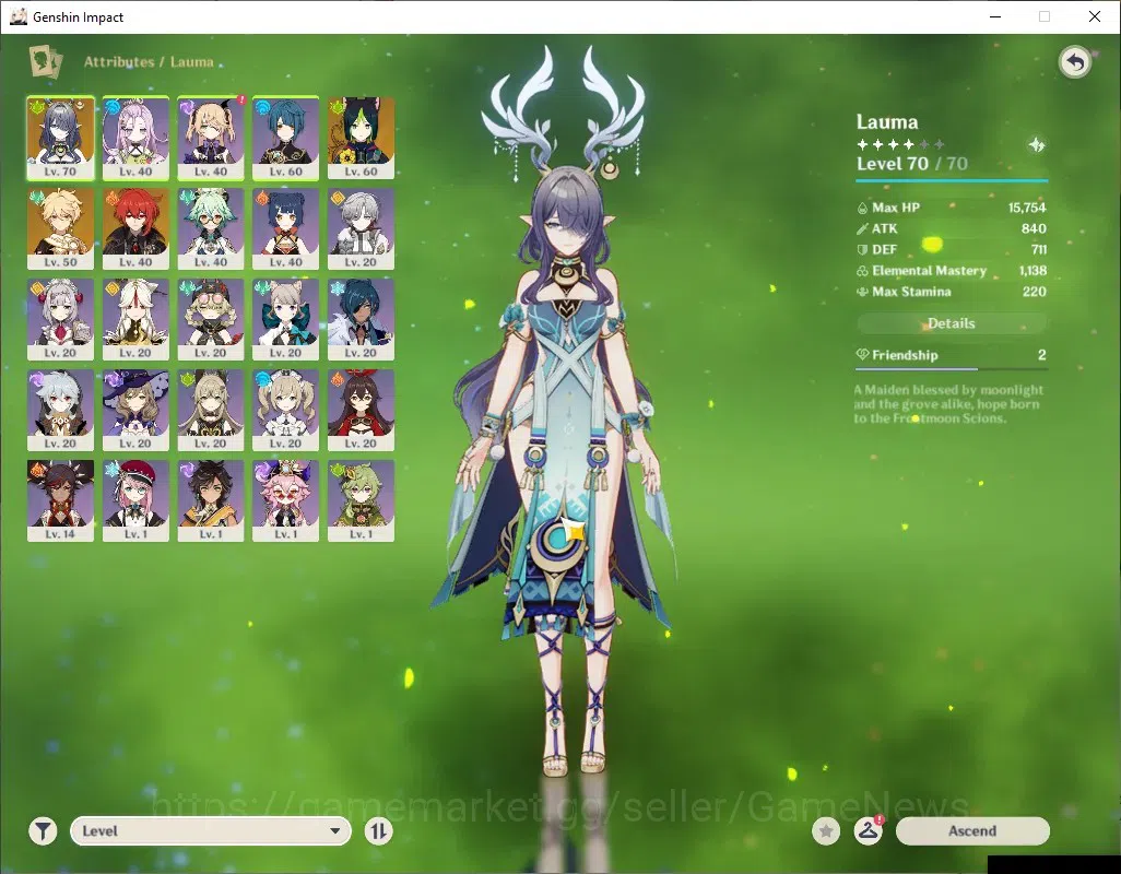 Genshin Impact Accounts EUROPE | AR 39 | 1 Limited + 2 (*5Standard) | Laum image 3