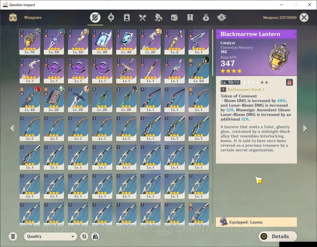 Genshin Impact Accounts EUROPE | AR 39 | 1 Limited + 2 (*5Standard) | Laum image 4