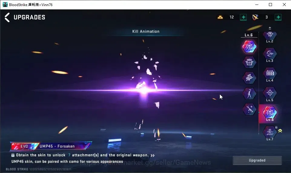 Blood Strike Accounts ASIA|EVO UMP45-Forsaken Lv6|2 ETERNAL[EMMA-Luxie M image 4