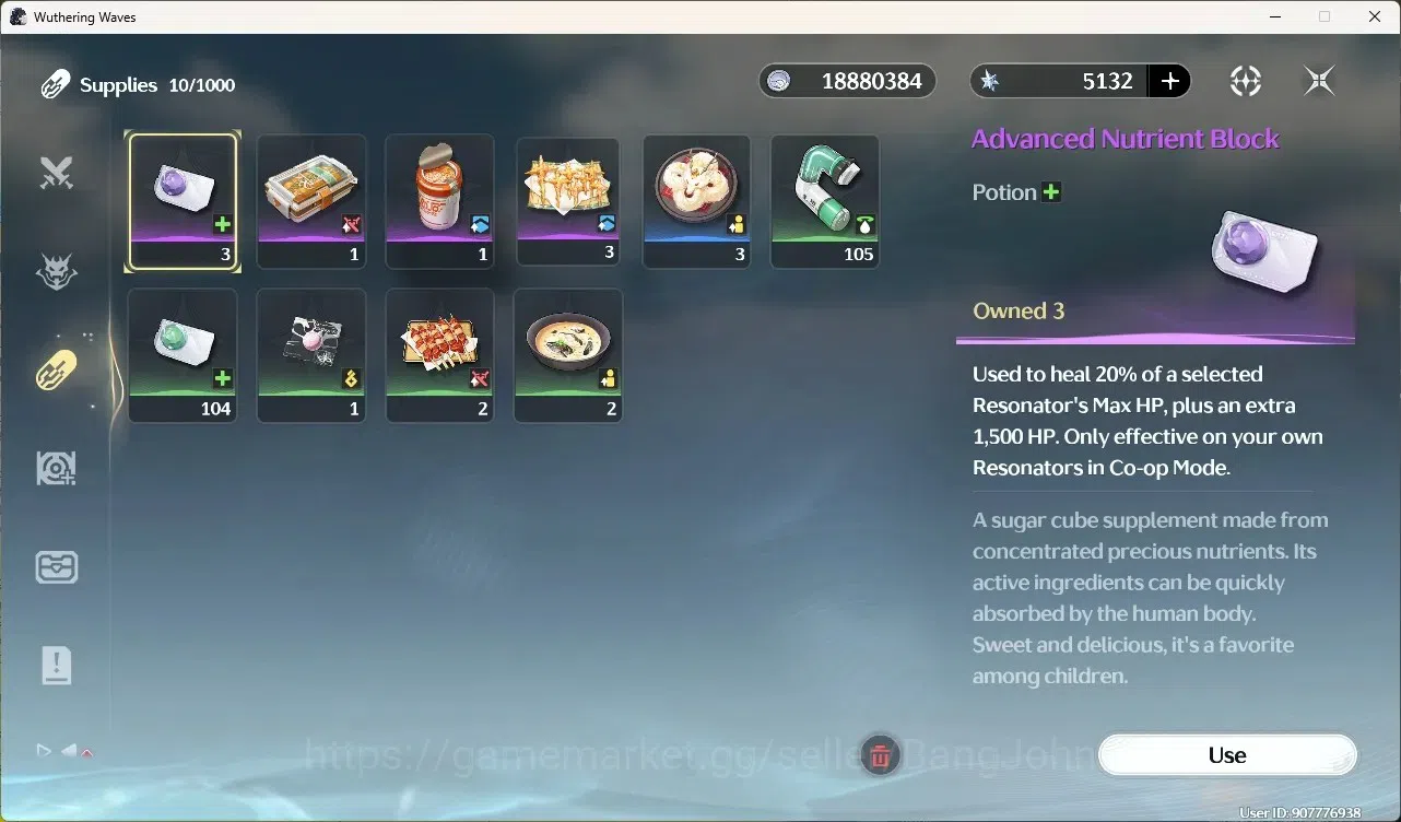 Wuthering Waves Accounts Starter SEA|UL 49|Rank 5| 2 Char Limited Yangyang: Xuanling Rc6,Rebecca | 5132 Astrite | Mc Male 18