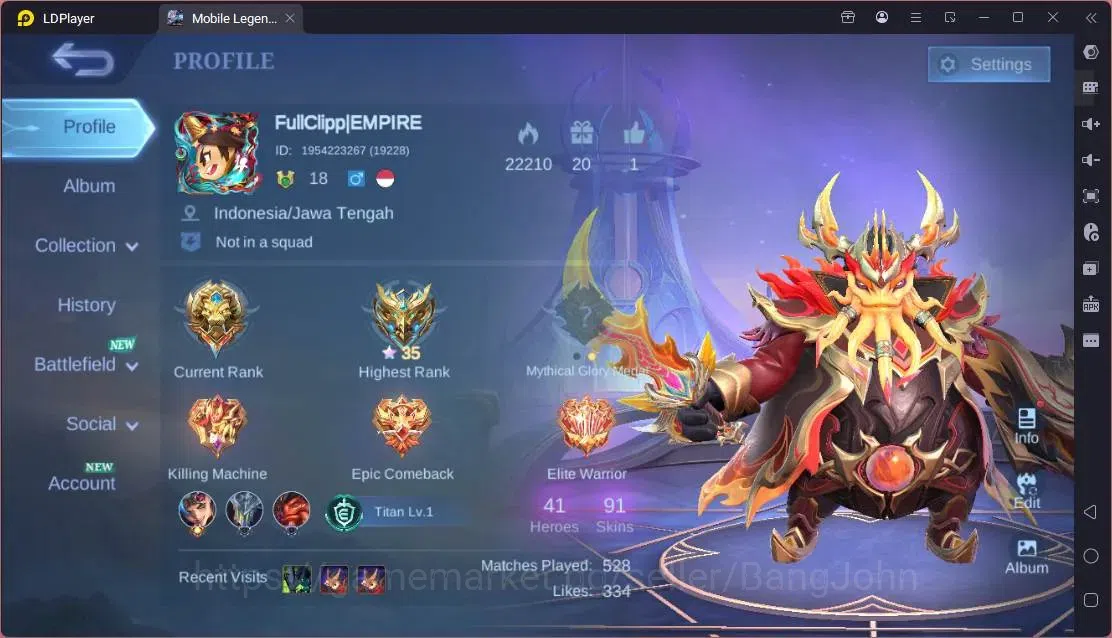 Mobile Legends: Bang Bang Accounts Global |Hero 41|Skin 91|Expert|11.11 X.Borg|Sanrio image 1
