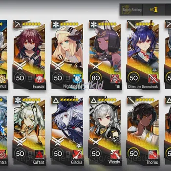 Arknights Accounts Mid-Tier ARKNIGHTS GLOBAL EARLYMID 16*6 , 3 LIMITED LAPPLAND DECADENZA,SHU,CHONGYUE , ULPIANUS,CHEN