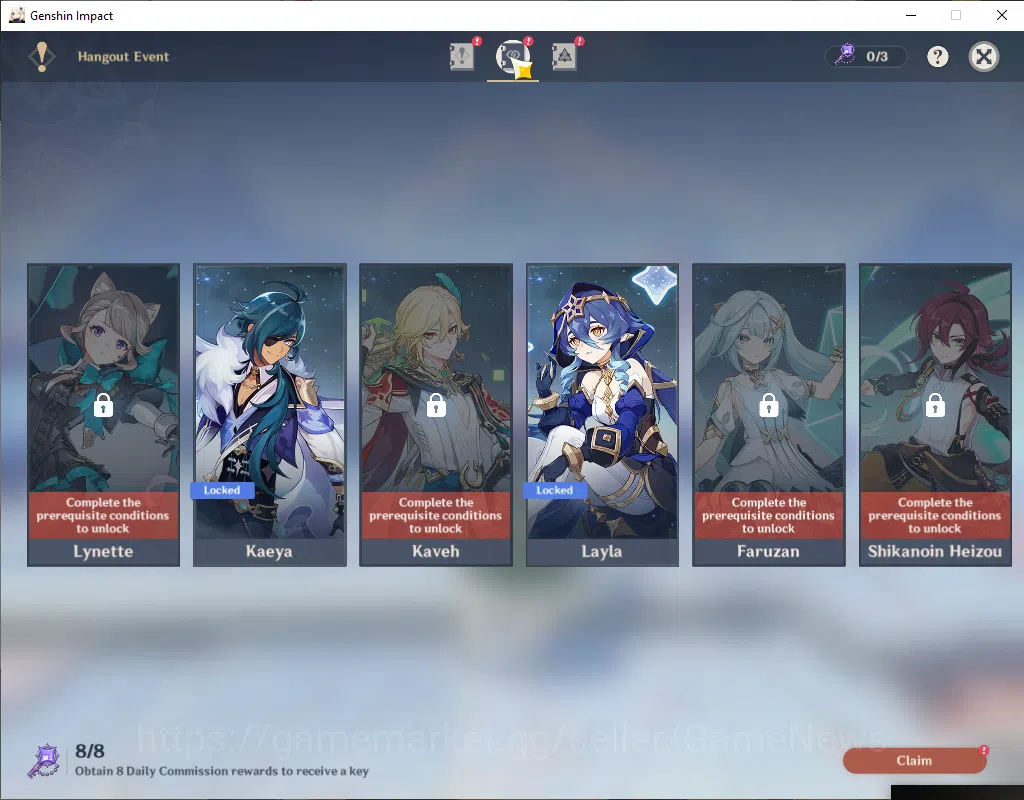 Genshin Impact Accounts ASIA|AR 53|3 Limited+4(*5Wep)|Emilie+Sign,Linnea,Y image 13