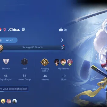 Honor of Kings Accounts Rare Skin Starter Hero 46 Skin 19: Sesshomaru (Sima Yi) Legend Kaizer, Worldly Haya, etc Log LI