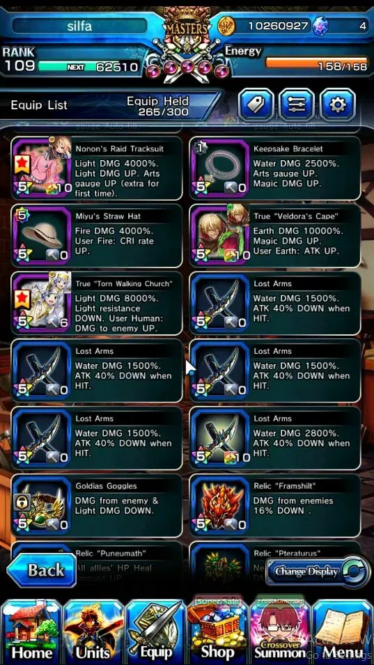 Grand Summoners Accounts End-Game Global|Rank 109|2 ART|29 Ascend 11 TW(Houka Inumuta,Shirou Emiya,LM Islid,Kenshin,Reimu,Su 18