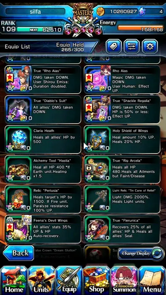 Grand Summoners Accounts End-Game Global|Rank 109|2 ART|29 Ascend 11 TW(Houka Inumuta,Shirou Emiya,LM Islid,Kenshin,Reimu,Su 19