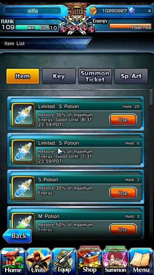 Grand Summoners Accounts End-Game Global|Rank 109|2 ART|29 Ascend 11 TW(Houka Inumuta,Shirou Emiya,LM Islid,Kenshin,Reimu,Su 2