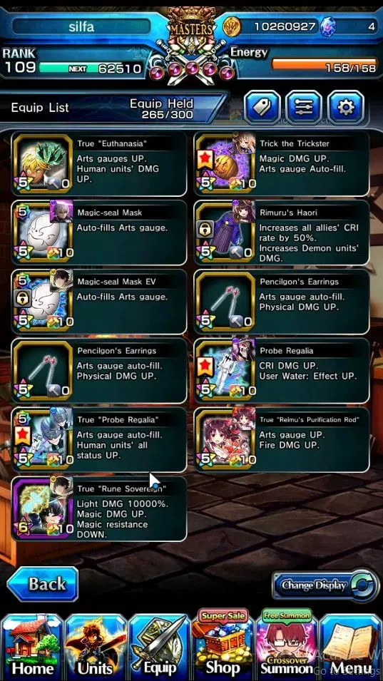 Grand Summoners Accounts End-Game Global|Rank 109|2 ART|29 Ascend 11 TW(Houka Inumuta,Shirou Emiya,LM Islid,Kenshin,Reimu,Su 20