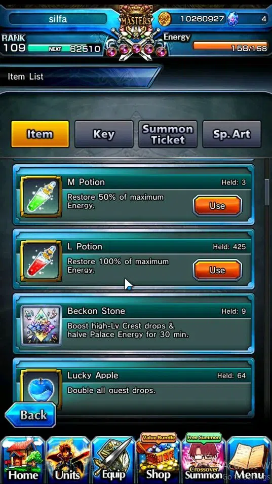 Grand Summoners Accounts End-Game Global|Rank 109|2 ART|29 Ascend 11 TW(Houka Inumuta,Shirou Emiya,LM Islid,Kenshin,Reimu,Su 3