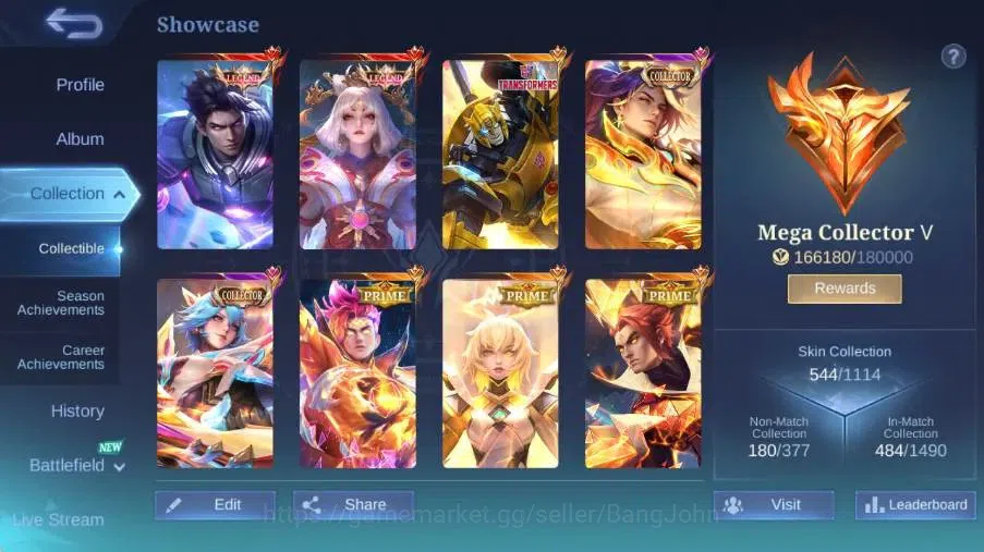 Mobile Legends: Bang Bang Accounts Global|Skin 544|Mega|Legend Alucard,Lunox,PRIME Cl image 2