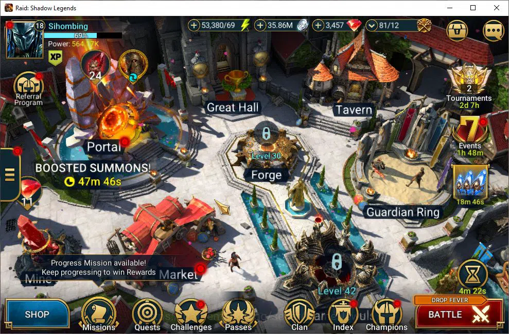 Raid: Shadow Legends Accounts Lv18 564K Power|3,4K Gems|16 Legendary(Ninja,Wukon image 1