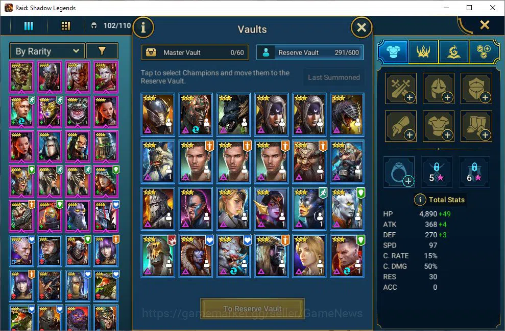 Raid: Shadow Legends Accounts Lv18 564K Power|3,4K Gems|16 Legendary(Ninja,Wukon image 6
