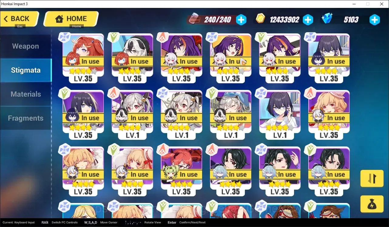 Honkai Impact 3rd Accounts Mid-Game SEA|Lvl 76|5K DM|3 Fullset|Seele Wings of Panacea4/4,Coralie VB4/4,Lunar 10