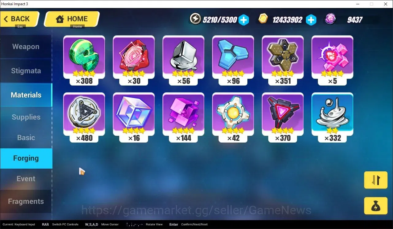 Honkai Impact 3rd Accounts Mid-Game SEA|Lvl 76|5K DM|3 Fullset|Seele Wings of Panacea4/4,Coralie VB4/4,Lunar 14