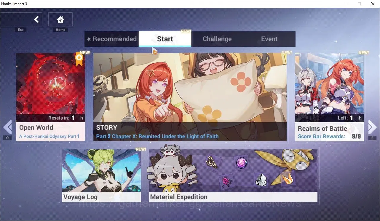 Honkai Impact 3rd Accounts Mid-Game SEA|Lvl 76|5K DM|3 Fullset|Seele Wings of Panacea4/4,Coralie VB4/4,Lunar 16