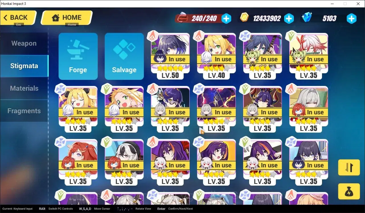Honkai Impact 3rd Accounts Mid-Game SEA|Lvl 76|5K DM|3 Fullset|Seele Wings of Panacea4/4,Coralie VB4/4,Lunar 9