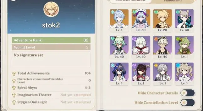 Genshin Impact Accounts Others ASIA|Allunset|AR 32|1 Limited (Odette) + Mizuki|Low Explore|Cek SS|TakeMail(GI1156Z) 1
