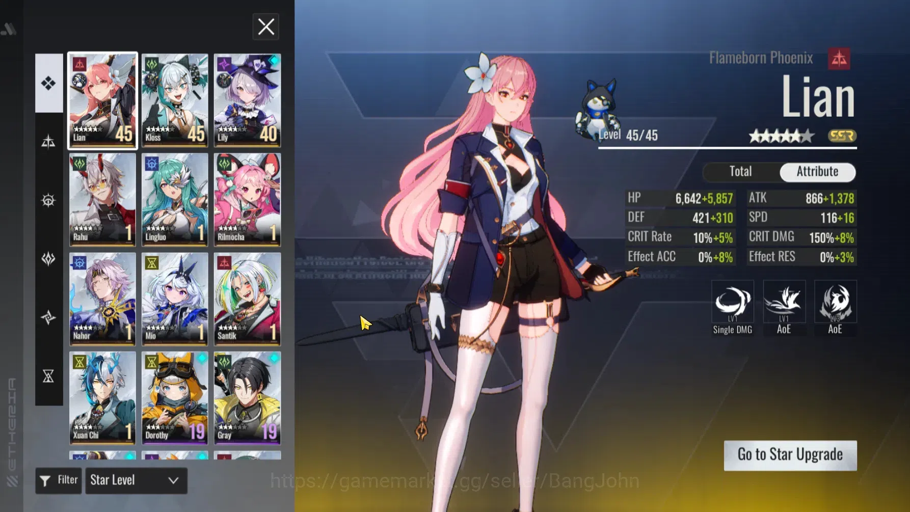 Etheria: Restart Accounts GLOBAL | Starter Lvl 15 | 10 SSR Char | MC Costume image 12