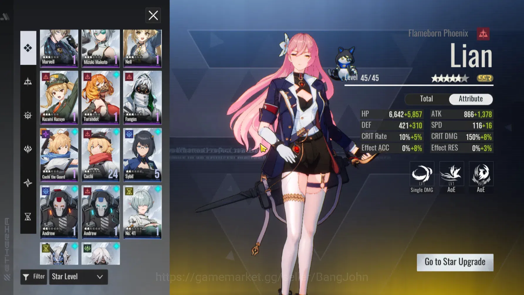 Etheria: Restart Accounts GLOBAL | Starter Lvl 15 | 10 SSR Char | MC Costume image 7