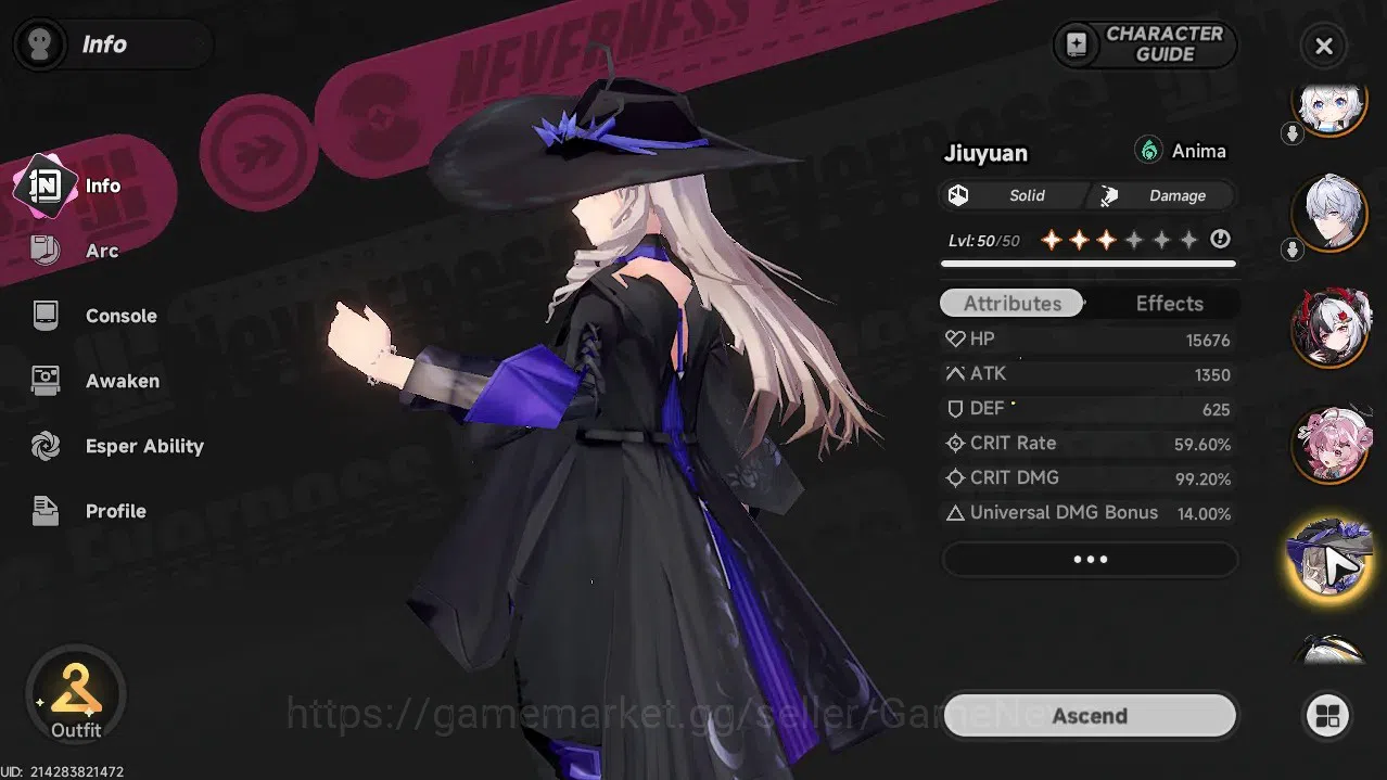 Neverness to Everness Accounts GLOBAL SEA|HL 44|TL 27|6 SSR 2 Limit[Lacrimosa,Hot image 4