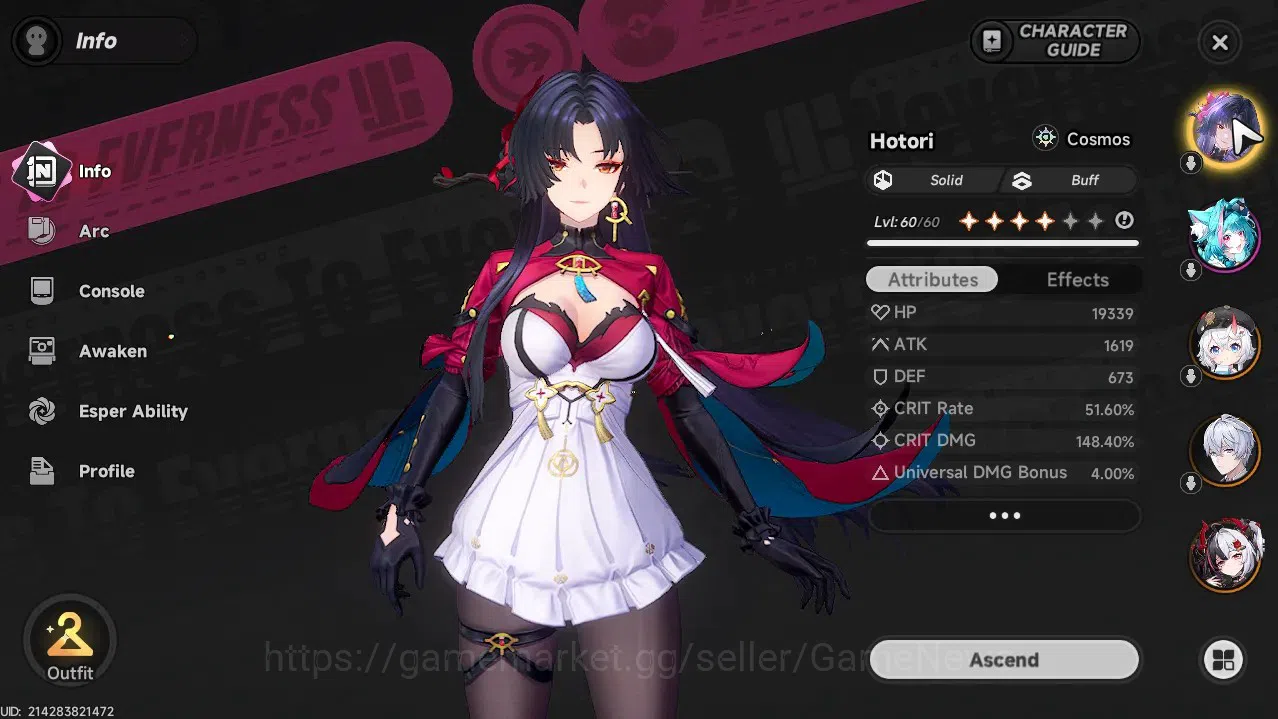 Neverness to Everness Accounts GLOBAL SEA|HL 44|TL 27|6 SSR 2 Limit[Lacrimosa,Hot image 6