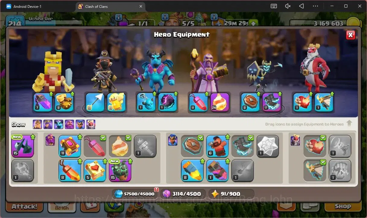 Clash of Clans Accounts Global |TH15–BH8|LVL 214|HH 9|BK55,AQ86,MP51,GW34, image 15