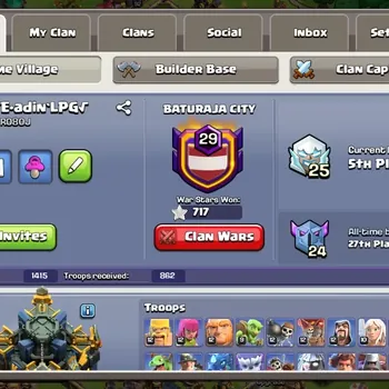 Clash of Clans Accounts High-End TH17-BH10|LVL 201|BK57,AQ92,MP48,GW40,RC31,DD11|BM25-BC20|HH10|435 Gems | Check SS COC230B