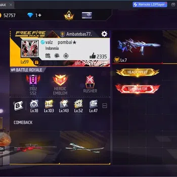 Free Fire Accounts Indonesia |  MP40-Chromasonic Lv7 | M1887- Mamba Gnaw & Bunny's Order | Electrify Bunny | Check SS FF855B