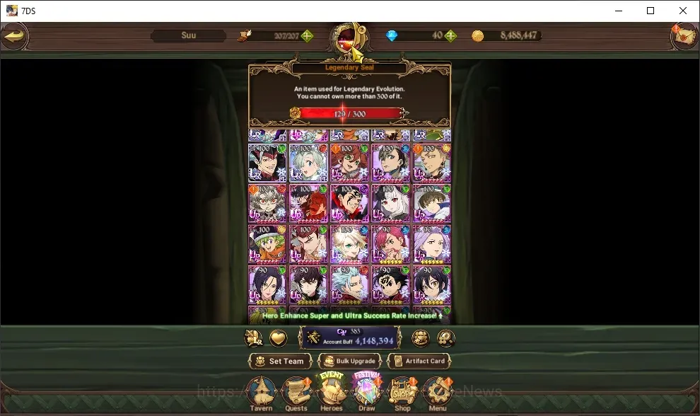 The Seven Deadly Sins: Grand Cross Accounts Others ASIA|4M CC|129 LS|6 LR 9 UR + Collab Gachiakuta|NMeli3/6,LMeli2/6,Fairy 1