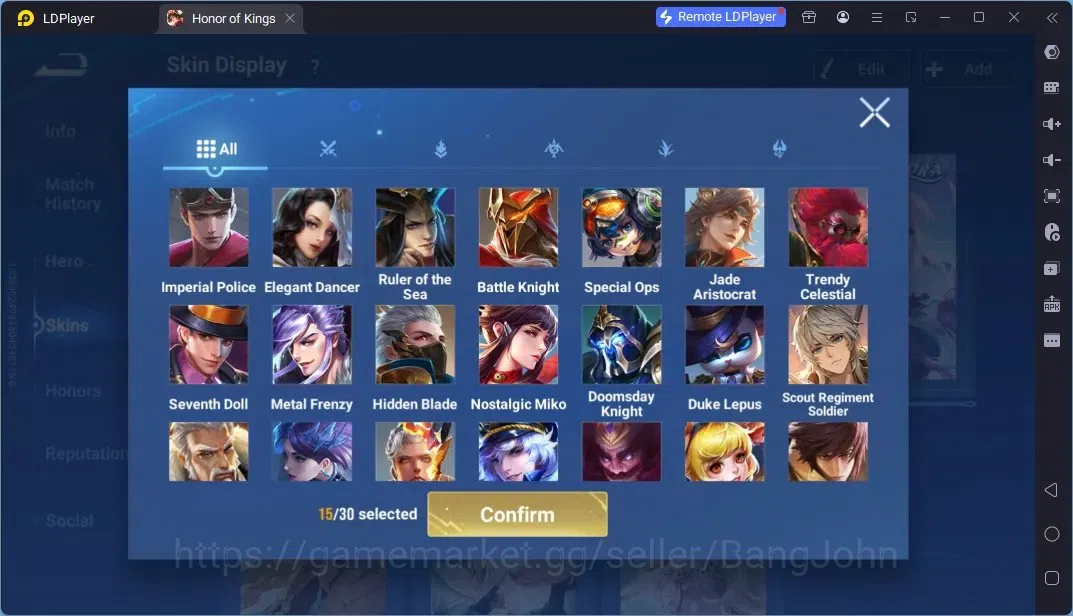 Honor of Kings Accounts Rare Skin Global|113H 179S|Flawless Frozen Lady Zhen,Precious AOT eren Zhang Fei,Limited KongMing 11